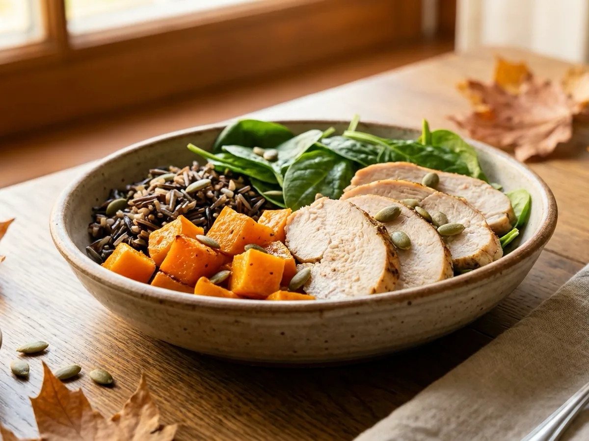Autumn Turkey & Pumpkin Bowl
